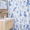 Elegant Toile Shower Curtain, Blue and White Chinoiserie Bathroom Decor, Timeless Tub Curtain