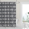 Elegant White Shower Curtain with Gray and Green Abstract Leaves and Rain Drops for Neutral and Minimalist Bathrooms
