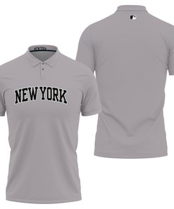 Elevate Your Game in This New York Yankees Road Flex Base Collection Team Gray Jersey Inspired Polo Shirt