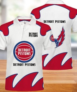 Elevate Your Style with NBA Detroit Pistons 3D All Over Print Polo Shirt