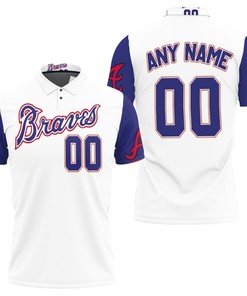 Elevate Your Style with Personalized Atlanta Braves Any Name 00 White and Blue Polo Shirt