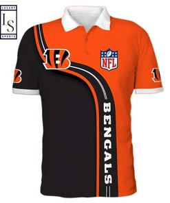 Elevate your game day outfit with our Cincinnati Bengals NFL polo shirt, featuring breathable fabric
