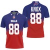 Elite NFL American Football Team - Dawson Knox #88 Buffalo Bills Great Player Royal Color Crash 3D Polo Shirt
