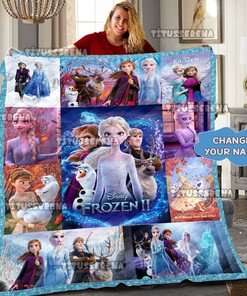 Elsa and Anna Christmas Gift - Personalized Frozen Quilt Blanket for Kids