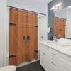 Embrace a rustic feel with this Old Vintage Wood Door Waterproof Shower Curtain