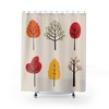 Embrace the beauty of nature with this Vibrant Trees Shower Curtain