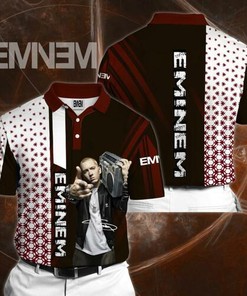 Eminem 3D All Over Print Polo Shirt - Polo Collar with 3D Printed Design