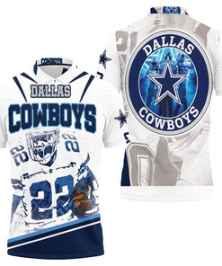 Emmitt Smith Dallas Cowboys NFC East Division Champions Super Bowl 2021 Oil Paint Background Polo Shirt