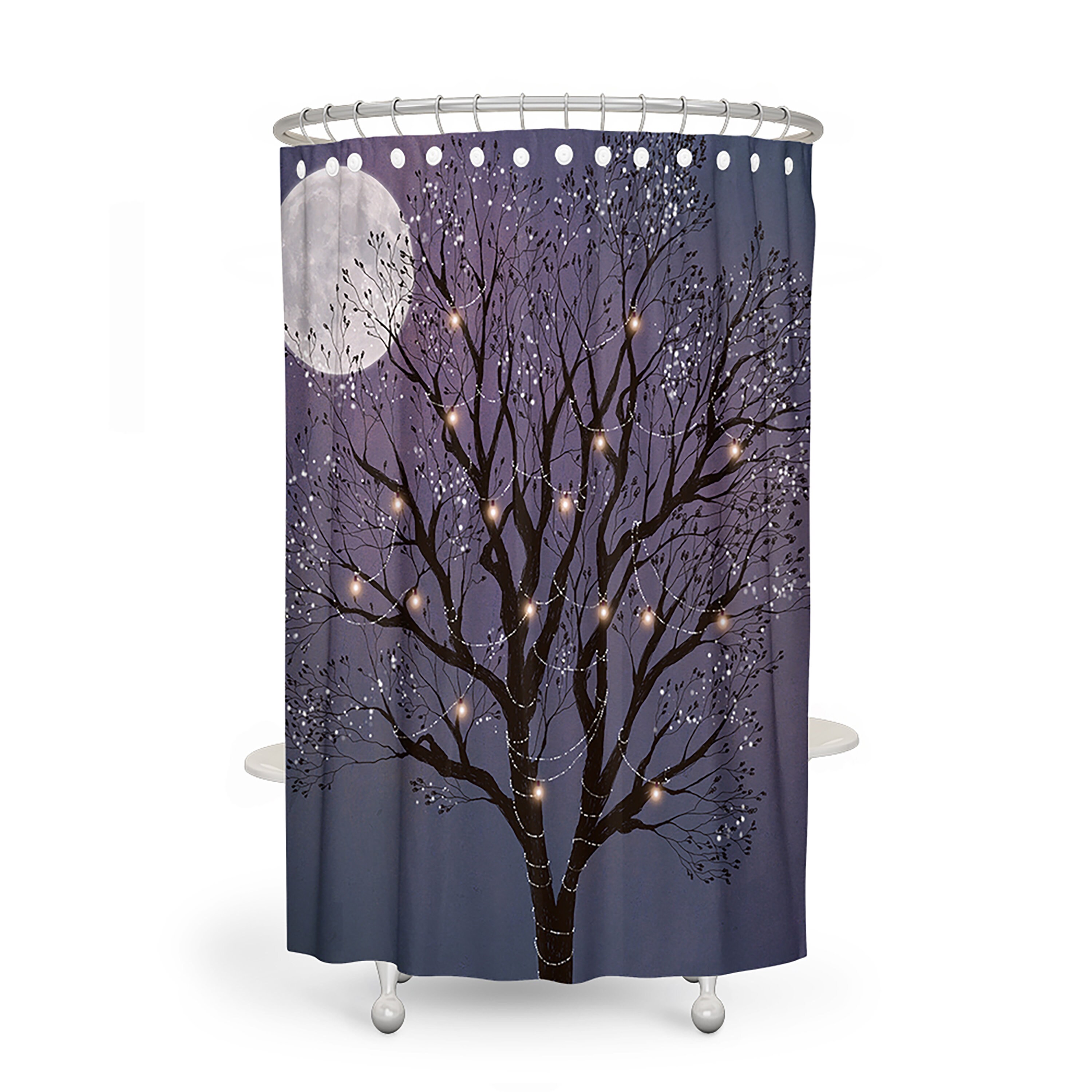 Enchanted Tree Shower Curtain with Optional Bath Mats and Towels - Image 2
