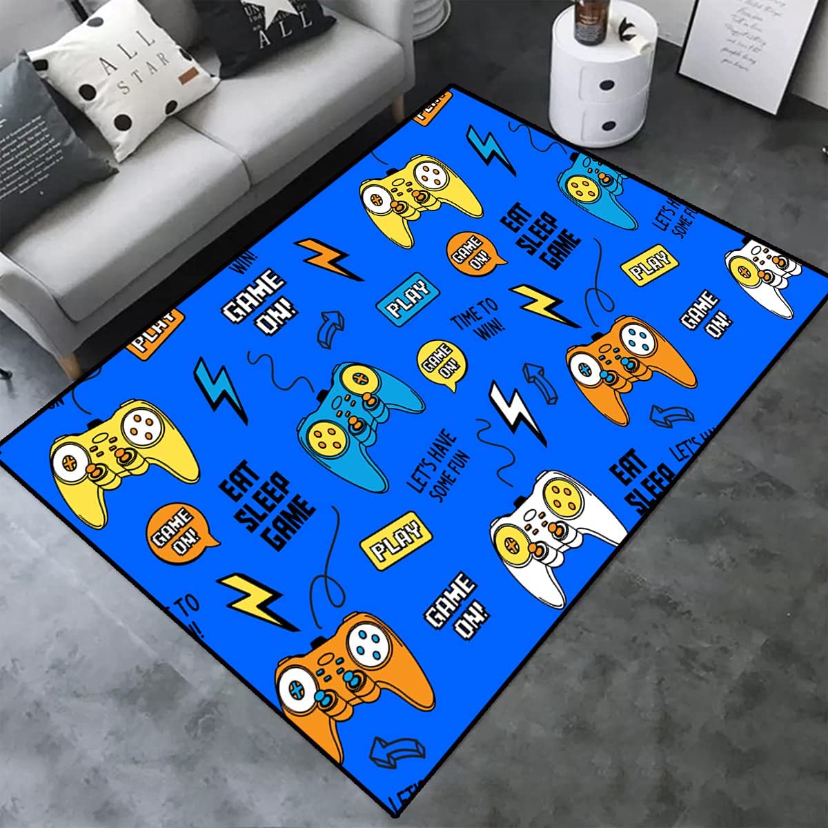 Enhance Your Home Decor with Large 3D Game Area Rugs - Printed Gamer Carpet Suitable for Bedroom and Gaming Room