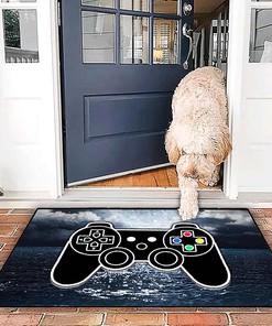 Enhance Your Modern Playroom or Bedroom Decor with Colorful Video Game Rug: 3D Printed Gamepad Controller Area Rugs