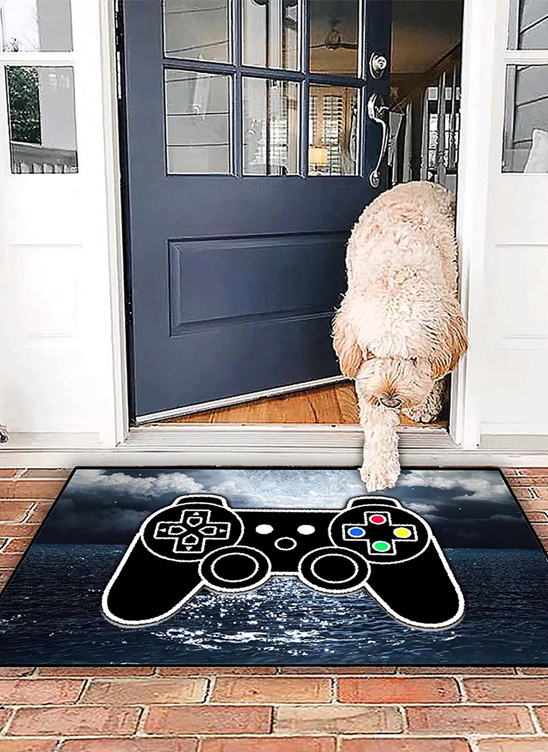 Enhance Your Modern Playroom or Bedroom Decor with Colorful Video Game Rug: 3D Printed Gamepad Controller Area Rugs