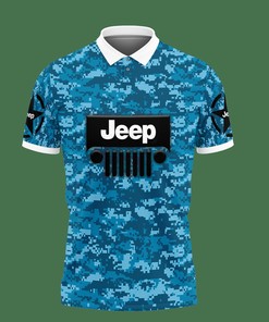 Enjoy a day in your Jeep Wrangler with this 3D Printed Nct-Lt Polo Shirt Ver 1 in Blue