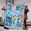 Eric Prince Mink Sherpa Blanket - Personalized The Little Mermaid Ariel Princess Blanket for Kids