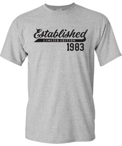 Established 1983 Vintage Retro Shirt Sweatshirt Pullover Hoodie Reprinted Gifts