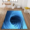 Ethnic Rainbow Vortex Carpet Rug with Optical Illusion Design for Living Room Decor