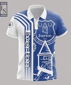 Everton FC 3D All Over Print Polo Shirt - All Over Print Polo T-Shirt with Athleisure Collar and Breathable Fabric