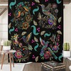 Exotic Birds Shower Curtain with Matching Towels and Mat