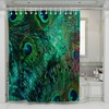 Exotic Peacock Feather Abstract Shower Curtain with Elegant and Eclectic Design