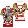 Express your gratitude with San Francisco 49ers Thank You Fans Polo Shirt All Over Print Shirt 3d T-shirt