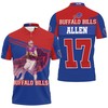 Express your love for the Buffalo Bills and Josh Allen with an Artistic All Over Print Polo Shirt