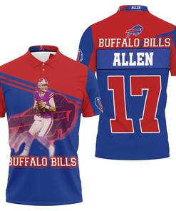 Express your love for the Buffalo Bills and Josh Allen with an Artistic All Over Print Polo Shirt