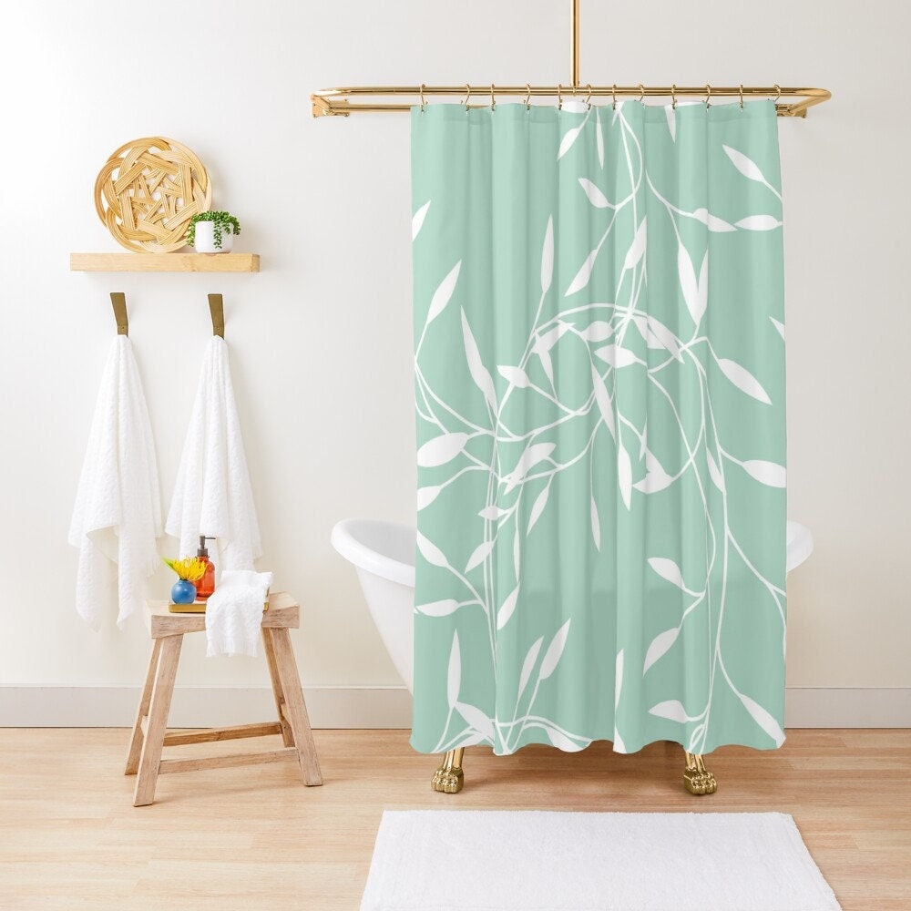 Extra Durable Boho Shower Curtain with Unique Art Nouveau Trendy Design - Eco-Friendly and Waterproof