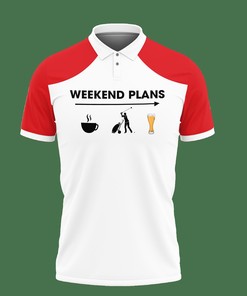 Eye-Catching Red 3D Printed Golf Weekend Vth-Va Polo Shirt with Custom Design
