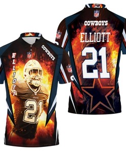 Ezekiel Elliott Dallas Cowboys 3D Polo Shirt - All Over Print Polo T-Shirt with Personalized Design