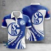 FC Schalke 04 Athleisure Style Football Polo Shirt - All Over Print Polo T-Shirt with Breathable Fabric