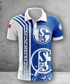 FC Schalke 04 Bundesliga Team 3D All Over Print Polo Shirt - Breathable Fabric with Athleisure Collar