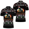 Fa La La Godzi La Godzila Christmas 3D Polo Jersey Shirt - Personalized 3D Polo Shirt with Breathable Fabric