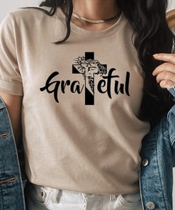 Faithful Cross Christian Gift Tee - Easter Jesus Worship Shirt