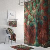 Faiths Tree Wood Grain Shower Curtain Set for a Rustic Bathroom