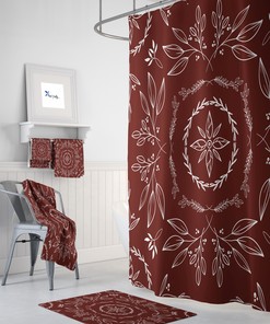 Farmhouse Floral Shower Curtain, Ideal Bathtub Curtain for Serene and Relaxing Atmosphere in Farmhouse Bathrooms