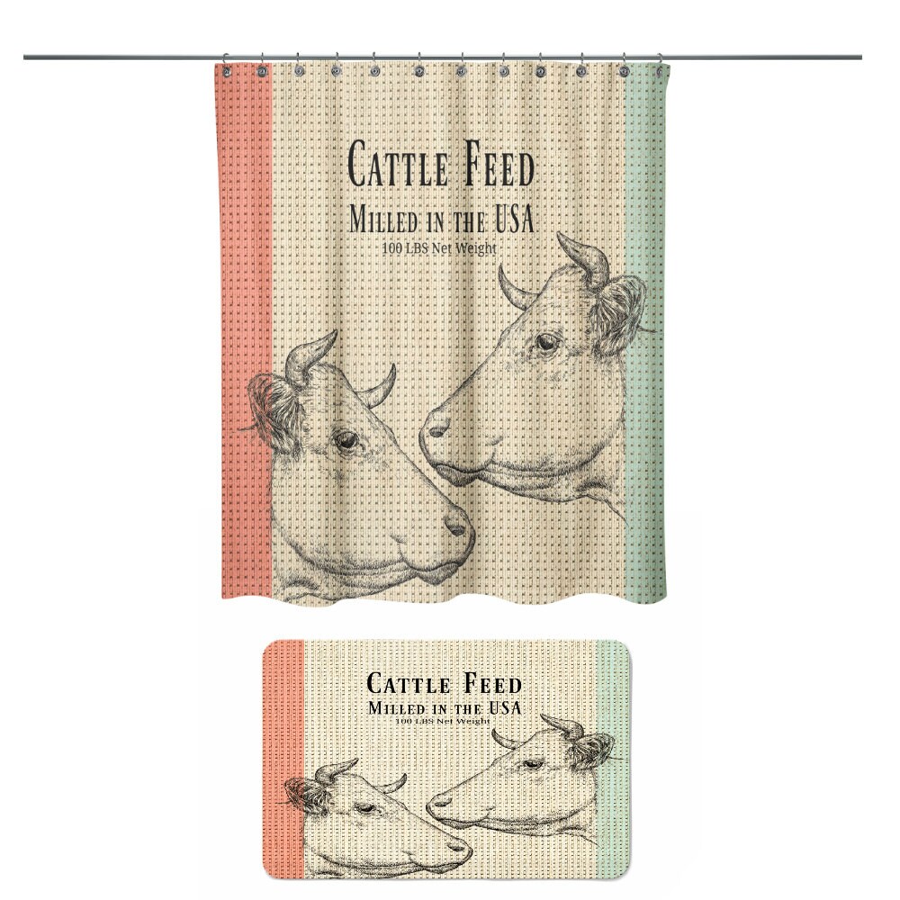 Farmhouse Shower Curtain with Cows, Ultra-Soft Bathtub Curtain with Farmhouse Design Elements - Image 2