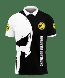 Fashionable Black 3D Printed Dortmund Lph-Va Polo Shirt