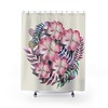 Feather with Wildflowers Boho Shower Curtain, Bath Curtain, Floral, Spring, Bathroom Decoration, Home Decor
