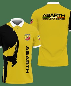 Feel Cool with Yellow: 3D Printed Abarth Nct-Va Polo Shirt Ver 2 in Breathable Fabric