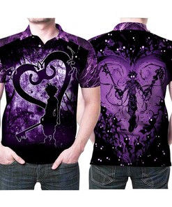 Feel like a warrior in this Sora Heartless Kingdom Hearts Shadow Purple 3D All Over Print Polo Shirt