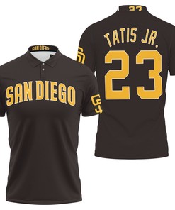 Fernando Tatis Jr 23 Mlb 2020 Brown 3D All Over Print Polo Shirt with Personalized 3D Polo Collar