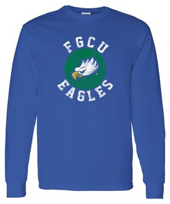 Fgcu Eagles Distressed Circle Logo Shirt Sweatshirt Pullover Hoodie For Fans