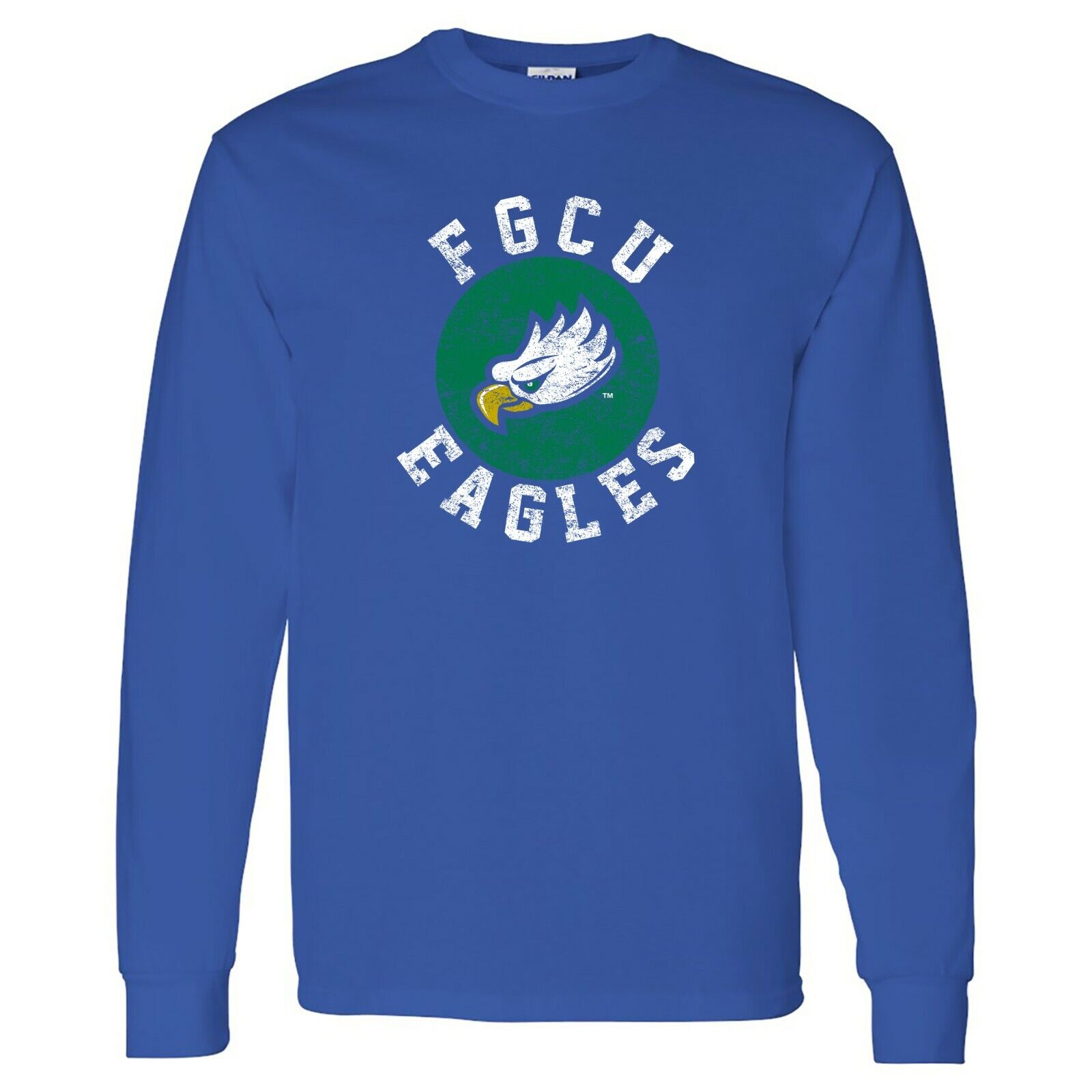 Fgcu Eagles Distressed Circle Logo Shirt Sweatshirt Pullover Hoodie For Fans
