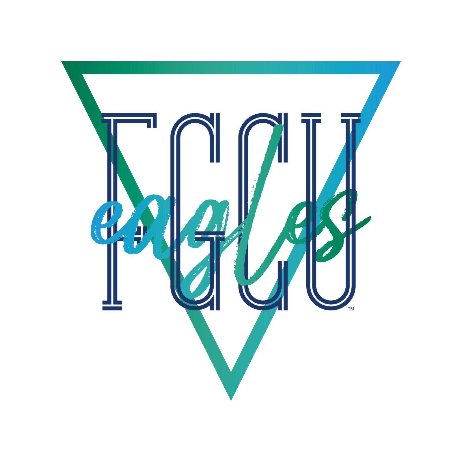 Fgcu Eagles Gradient Triangle Shirt, Sweatshirt, Or Pullover Hoodie For Fans - Image 2