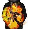 Fiery Uzumaki Naruto Hoodie in 3D Design