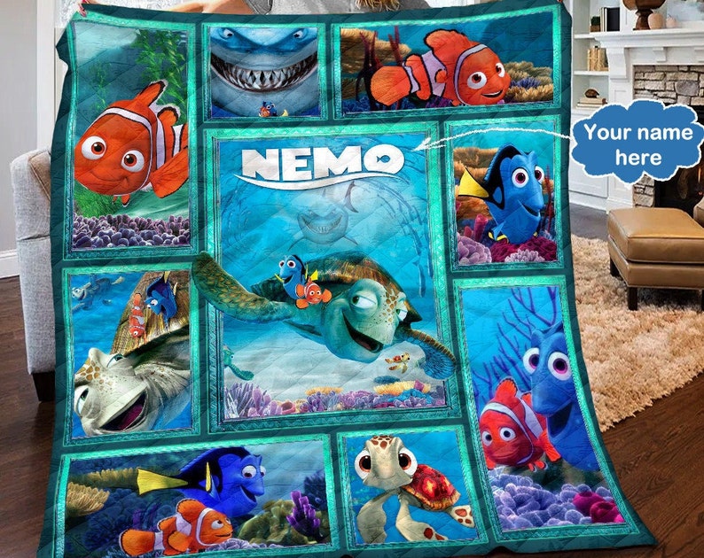 Finding Nemo Fleece Sherpa Blanket - Personalized Disney Gift for Kids - Image 2