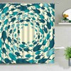 Fish underwater world sea Shower Curtain | Blue shark in ocean beach bathroom House warming gift
