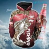 Fishing Paint Splash Budweiser 3D Hoodie Printful - Gift for Beer Lovers