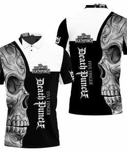 Five Finger Death Heavy Rock Band Skull Polo Shirt - All Over Print 3D T-Shirt with Athleisure Collar