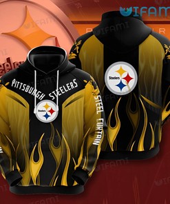 Flame Steel Curtain - Pittsburgh Steelers 3D All Over Print Hoodie